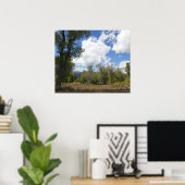 Zonnig Uitzicht van Grand Teton Mountain Poster (Thuiskantoor)