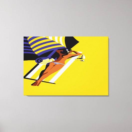 zonnig Vrouw Canvas Afdruk (Voorkant)