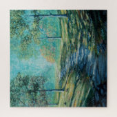 Zonnig, warm pad door de bossen legpuzzel (Verticaal)