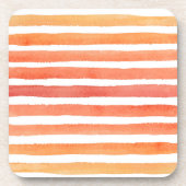 Zonnig Waterverf streeppatroon Bier Onderzetter (Voorkant)
