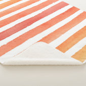 Zonnig Waterverf streeppatroon Sherpa Deken (3/4)