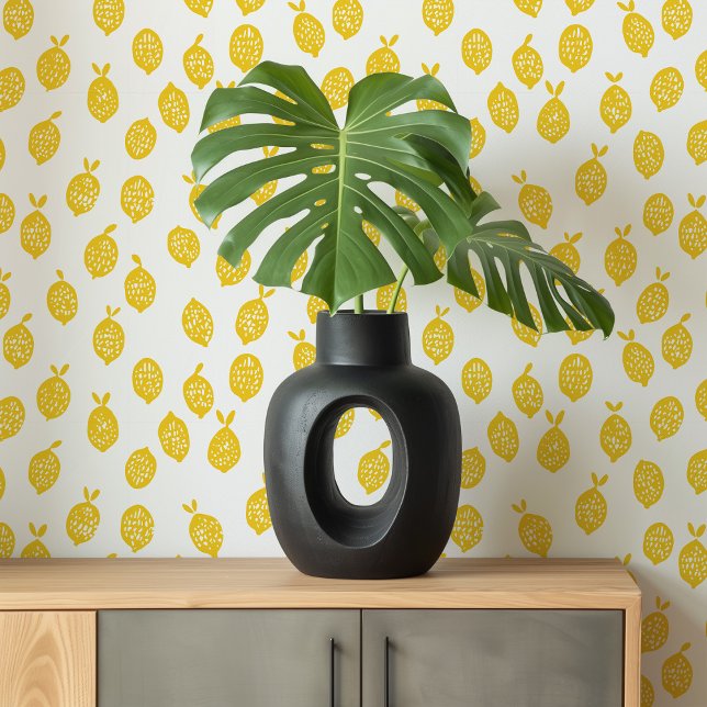 Zonnige achtergronden Minimalistische gele citroen Behang (Creator heeft geüpload)