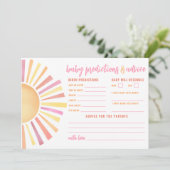 Zonnige advies voorspellingskaart Zon baby shower Kaart (Staand voorkant)