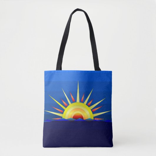 Zonnige Allover Boodschappentas Tote Bag (Voorkant)