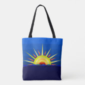 Zonnige Allover Boodschappentas Tote Bag (Achterkant)