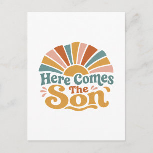Zonnige Baby Shower Hier Komt De Zoon Briefkaart
