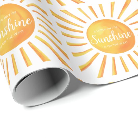Zonnige Babyborrel Cadeaupapier (Rol Hoek)