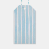 Zonnige Blauwe Gingham Verjaardagsfeest Cadeaulabel (Achterkant)