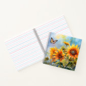 Zonnige bloemen en vlinderdromen notitieboek (Binnen)