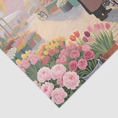 Zonnige bloemenstraat scène tissuepapier (Detail)