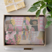 Zonnige bloemenstraat scène tissuepapier (Geschenk)