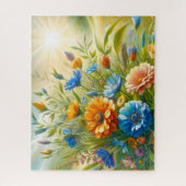 Zonnige Bloemenweiden Legpuzzel (Verticaal)