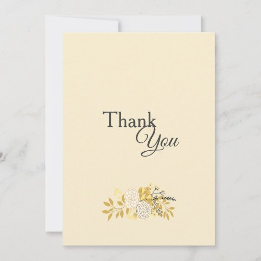 Zonnige bloemige bedankkaart kaart (Voorkant)