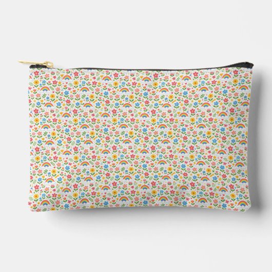 Zonnige Bloemige Regenboog Dag Etui (Voorkant)