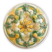 Zonnige Bloesem Delight Keramische Knob Pull Keramische Knop (Voorkant)