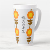 Zonnige Bloom Latte Mok (Rechterhoek)