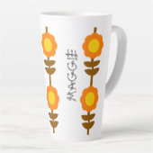 Zonnige Bloom Latte Mok (Rechterhoek)