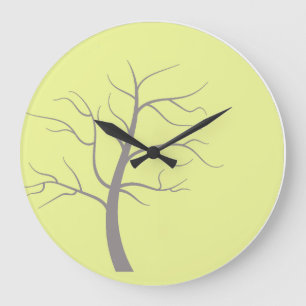 Zonnige Boom Minimalistische Ronde Wandklok