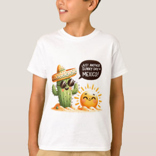 Zonnige Cactus Fiesta - Whimsical Mexicaans Themap T-shirt