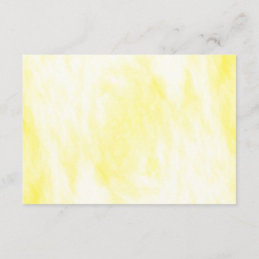 Zonnige citroen bloemenbruiloft accommodatie informatiekaartje (Achterkant)