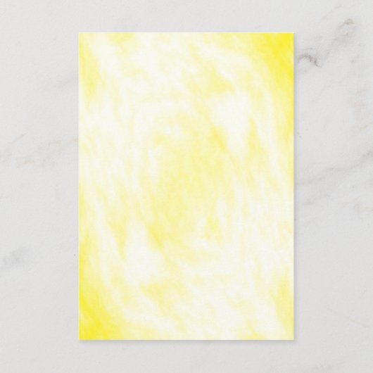 Zonnige citroen bloemenbruiloft accommodatie informatiekaartje (Achterkant)