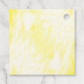 Zonnige citroen bloemenbruiloft bedankjes labels (Achterkant)