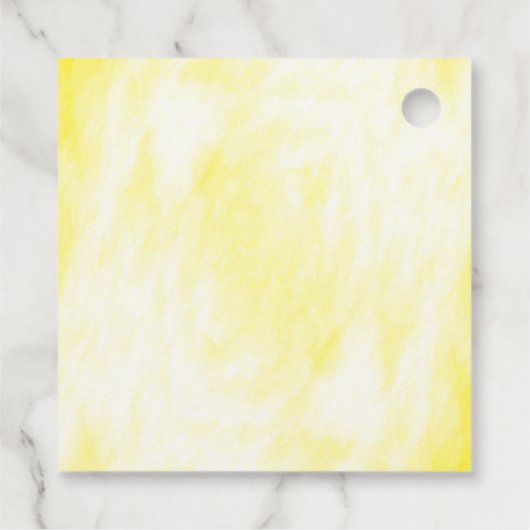 Zonnige citroen bloemenbruiloft bedankjes labels (Achterkant)