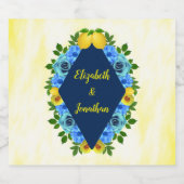 Zonnige citroen bloemenbruiloft bier etiket (Enkel label)