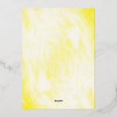 Zonnige citroen bloemenbruiloft folie uitnodiging (Achterkant)