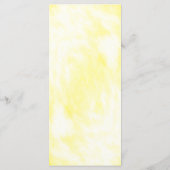 Zonnige citroen bloemenbruiloft menu (Achterkant)