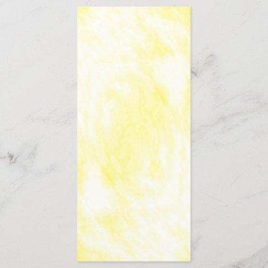 Zonnige citroen bloemenbruiloft menu (Achterkant)