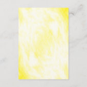 Zonnige citroen bloemenbruiloft receptie informatiekaartje (Achterkant)