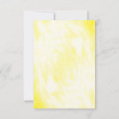 Zonnige citroen bloemenbruiloft RSVP kaartje (Achterkant)