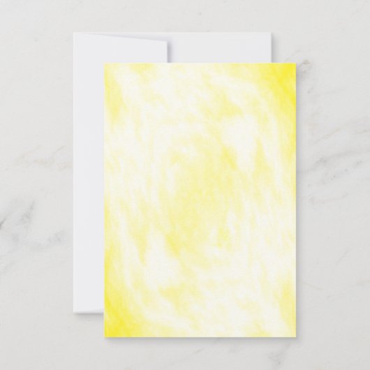 Zonnige citroen bloemenbruiloft RSVP kaartje (Achterkant)