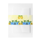 Zonnige citroen bloemenbruiloft uitnodigingen wikkel (Voorkant Voorbeeld)