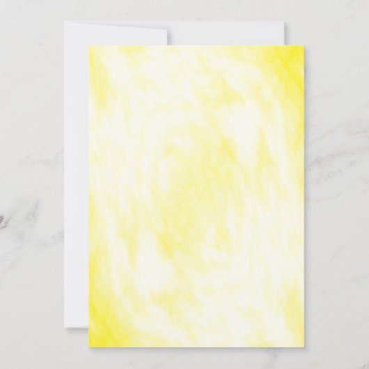 Zonnige citroen bloemenverlovingsfeest kaart (Achterkant)