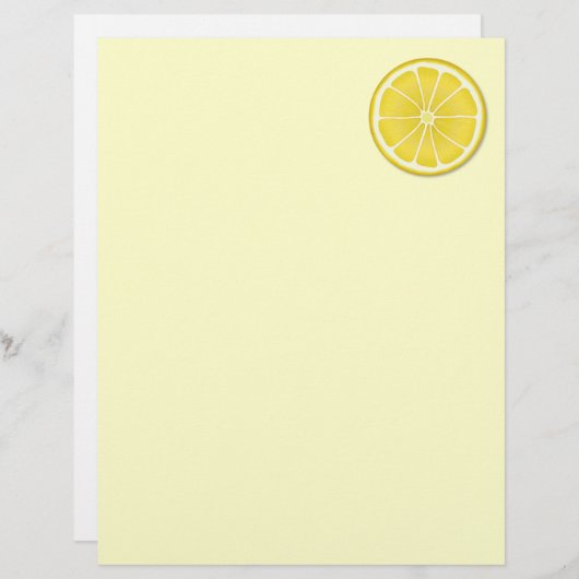 Zonnige citroen briefpapier (Voorkant / Achterkant)