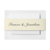 Zonnige citroen geel  pastel bruiloft uitnodigingen wikkel (Voorkant Voorbeeld)