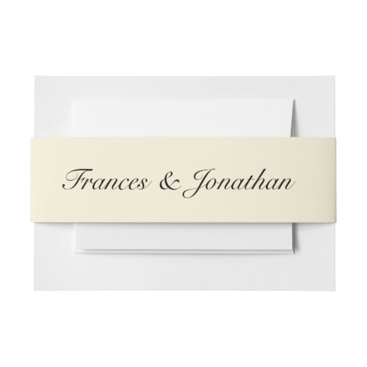 Zonnige citroen geel  pastel bruiloft uitnodigingen wikkel (Voorkant Voorbeeld)