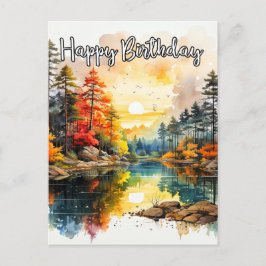 Zonnige Dag Aan de Vijver | Gefeliciteerd Briefkaart