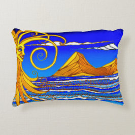 Zonnige dag aan het strand accent kussen