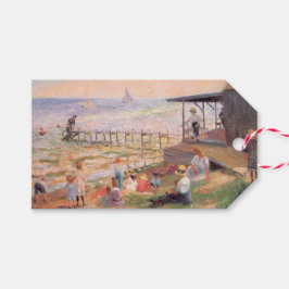 Zonnige dag aan het strand cadeaulabel