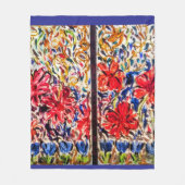 Zonnige Dag Blauwe Tulpen Fleece Deken (Voorkant)
