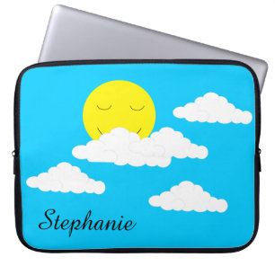 Zonnige dag en bewolking: laptop sleeve