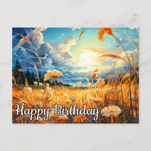 Zonnige Dag In De Prairie   Gefeliciteerd Briefkaart
