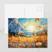 Zonnige dag in de prairie | Gefeliciteerd met je v Briefkaart (Voorkant / Achterkant)