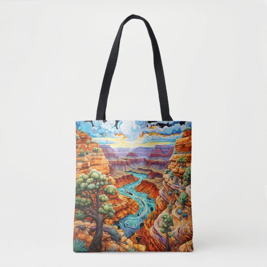 Zonnige dag in een woestijncanyon tote bag (Voorkant)