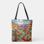 Zonnige dag in een woestijncanyon tote bag (Achterkant)