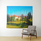 Zonnige dag Jemin Moshe Uitzicht JerIsalem Israel  Wandkleed (In Situ (horizontaal))