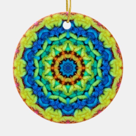 Zonnige Dag Kaleidoscoop Keramisch Ornament (Voorkant)